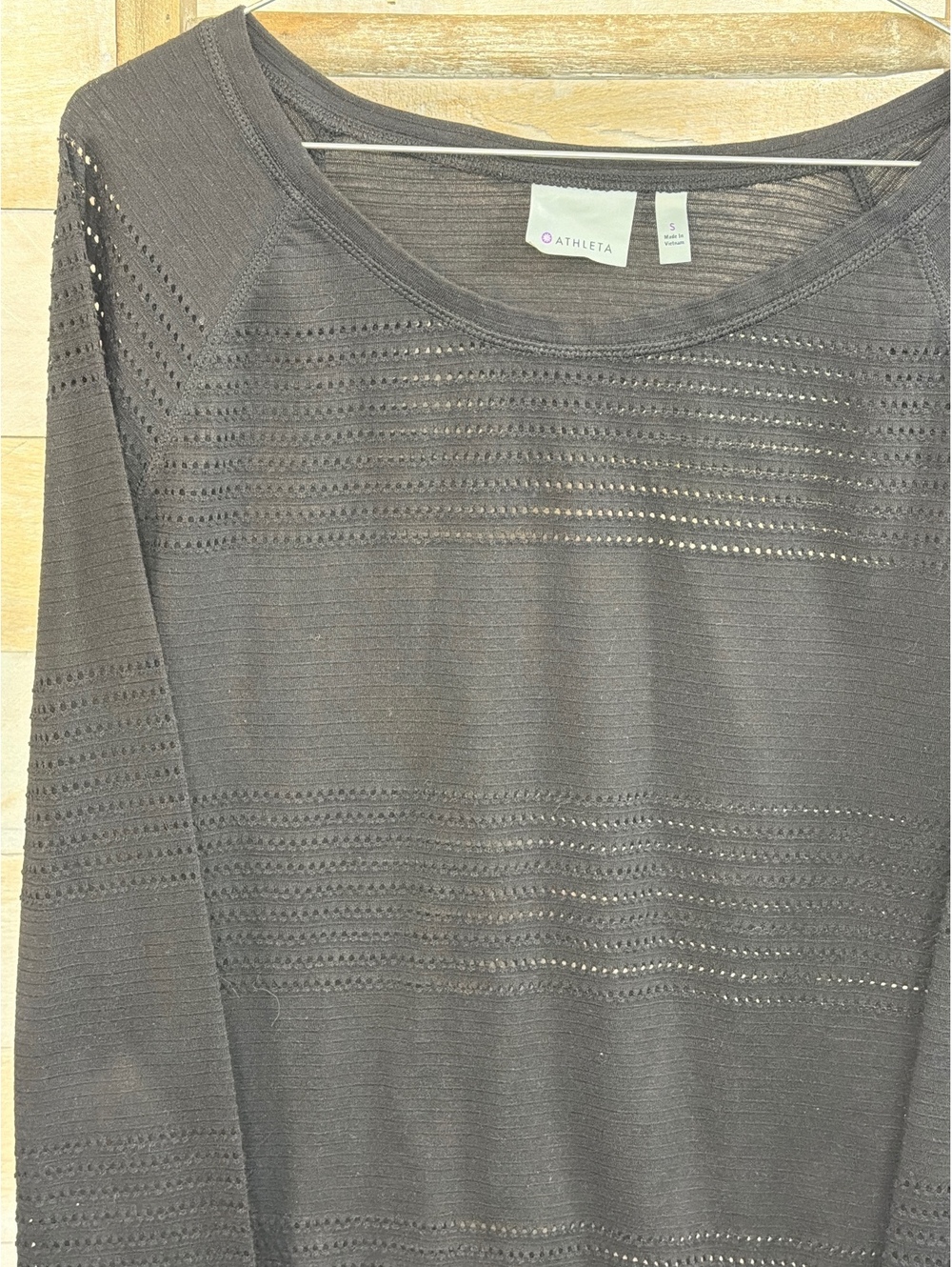 Athleta Black Lightweight Long Sleeve Pullover Sweater, Size Small - Picture 2 of 6